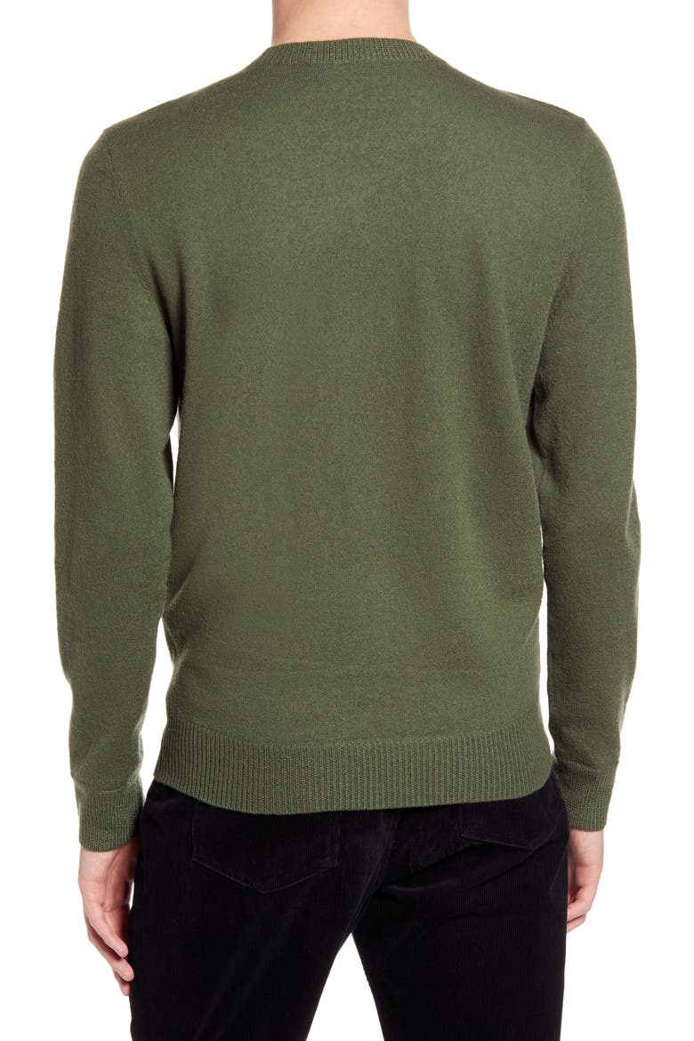 Merino Wool Crewneck Sweater, Alternate, color, JAC KAKI MILITAIRE