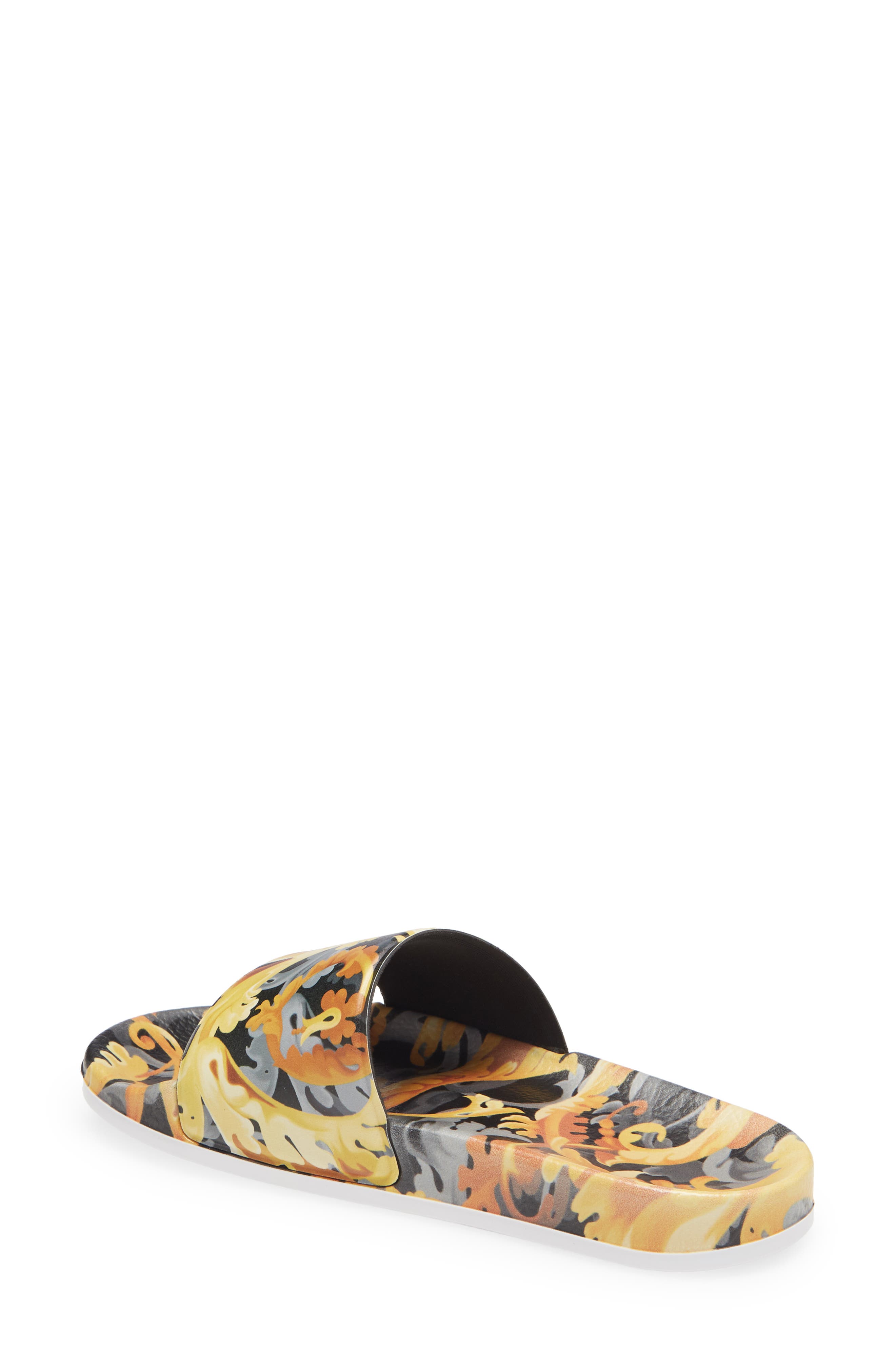 Versace Barocco Slide Sandal, Alternate, color, 