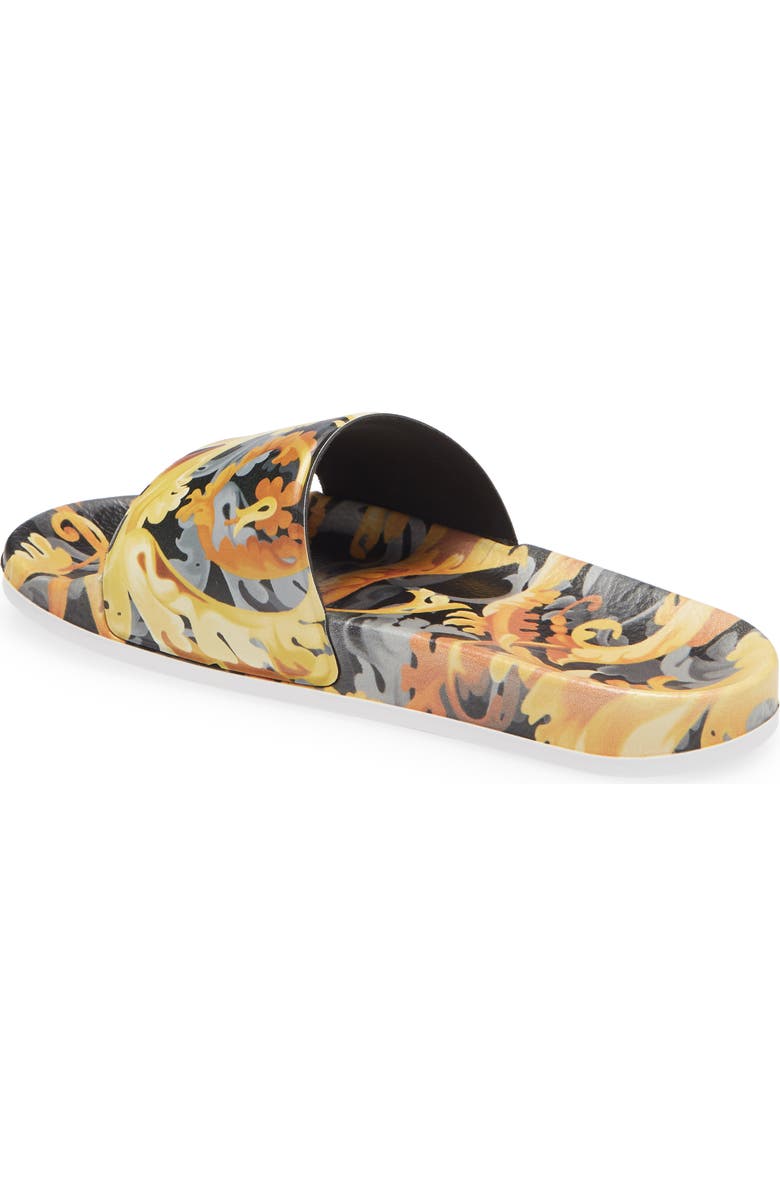 Versace Barocco Slide Sandal, Alternate, color,