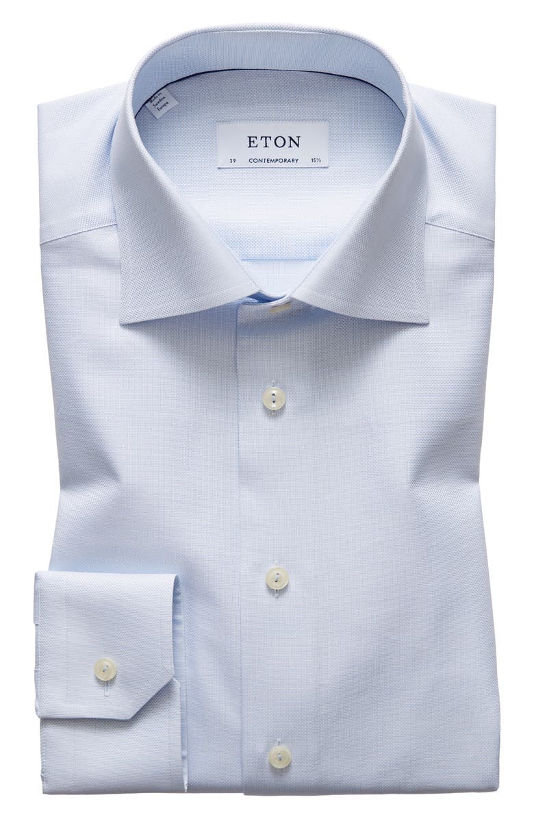 Eton Contemporary Fit Solid Dress Shirt, Main, color,