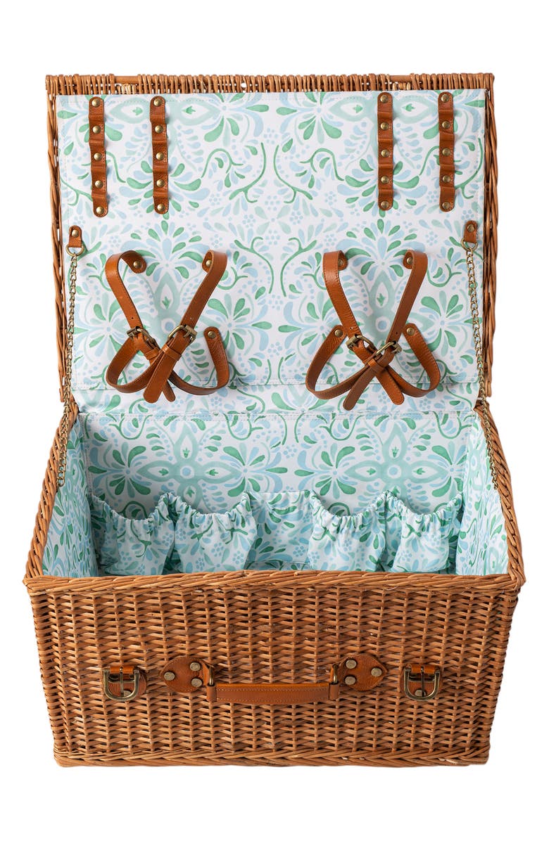 Juliska Iberian Sage Picnic Basket, Alternate, color, 