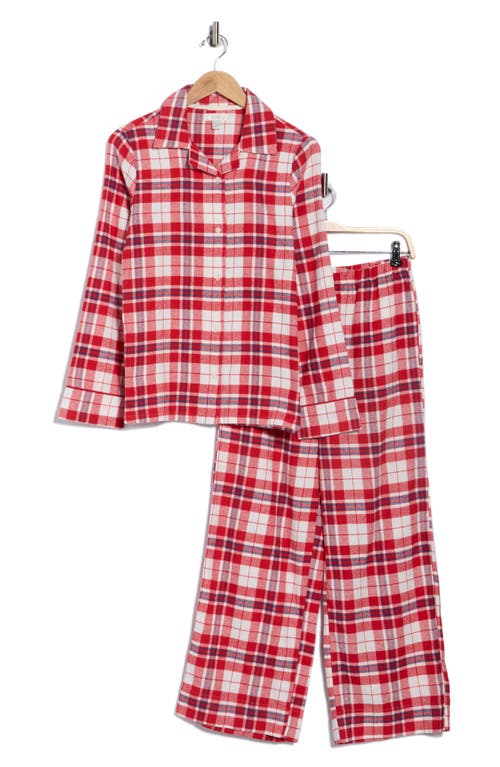 Nordstrom Rack Dreamy Yarn Dyed Flannel Long Sleeve Pajamas In Multi