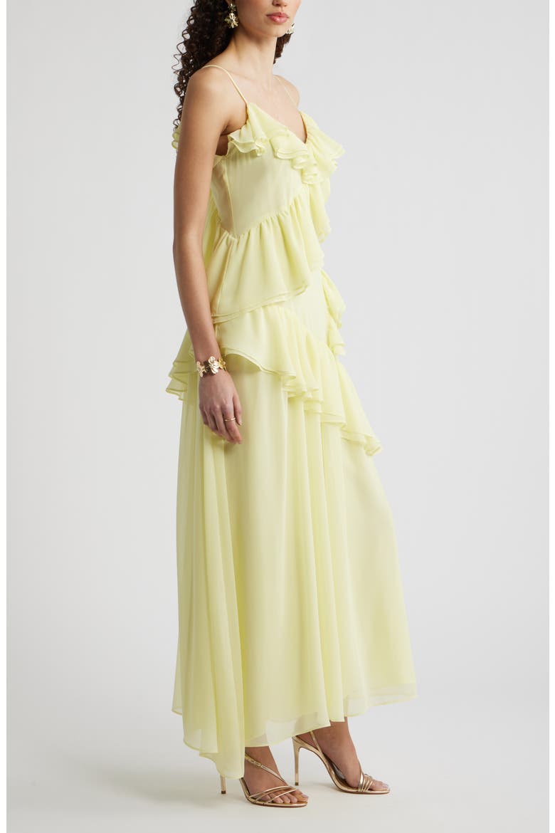 V-Neck Drape Maxi Dress, Alternate, color, YELLOW CANDLE