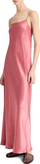 Hammered Satin Maxi Slipdress