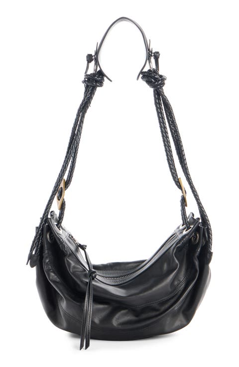 Medium Maia Leather Shoulder Bag