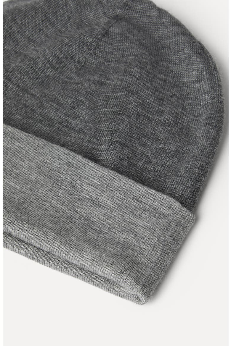 Cashmere and silk beanie, Alternate, color, Dark Grey