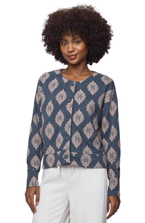 Splendid Blaire Embroidered Cardigan In Blue
