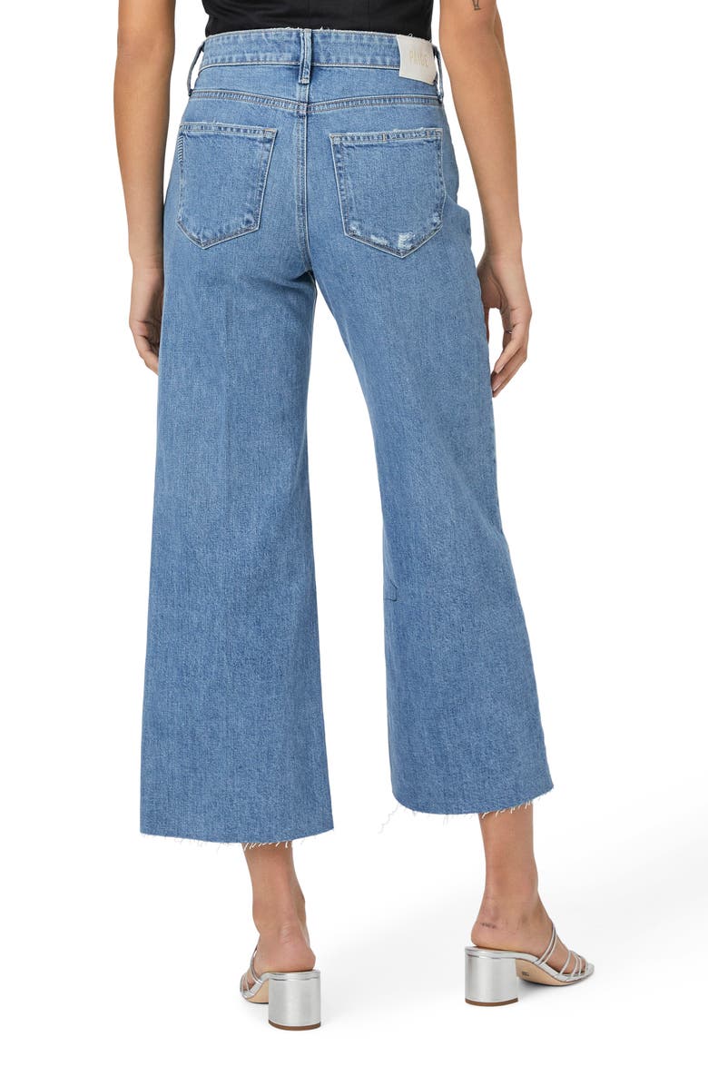 PAIGE Anessa Raw Hem Ankle Wide Leg Jeans, Alternate, color, 