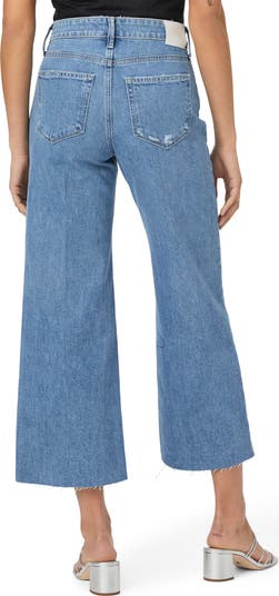 Anessa Raw Hem Ankle Wide Leg Jeans