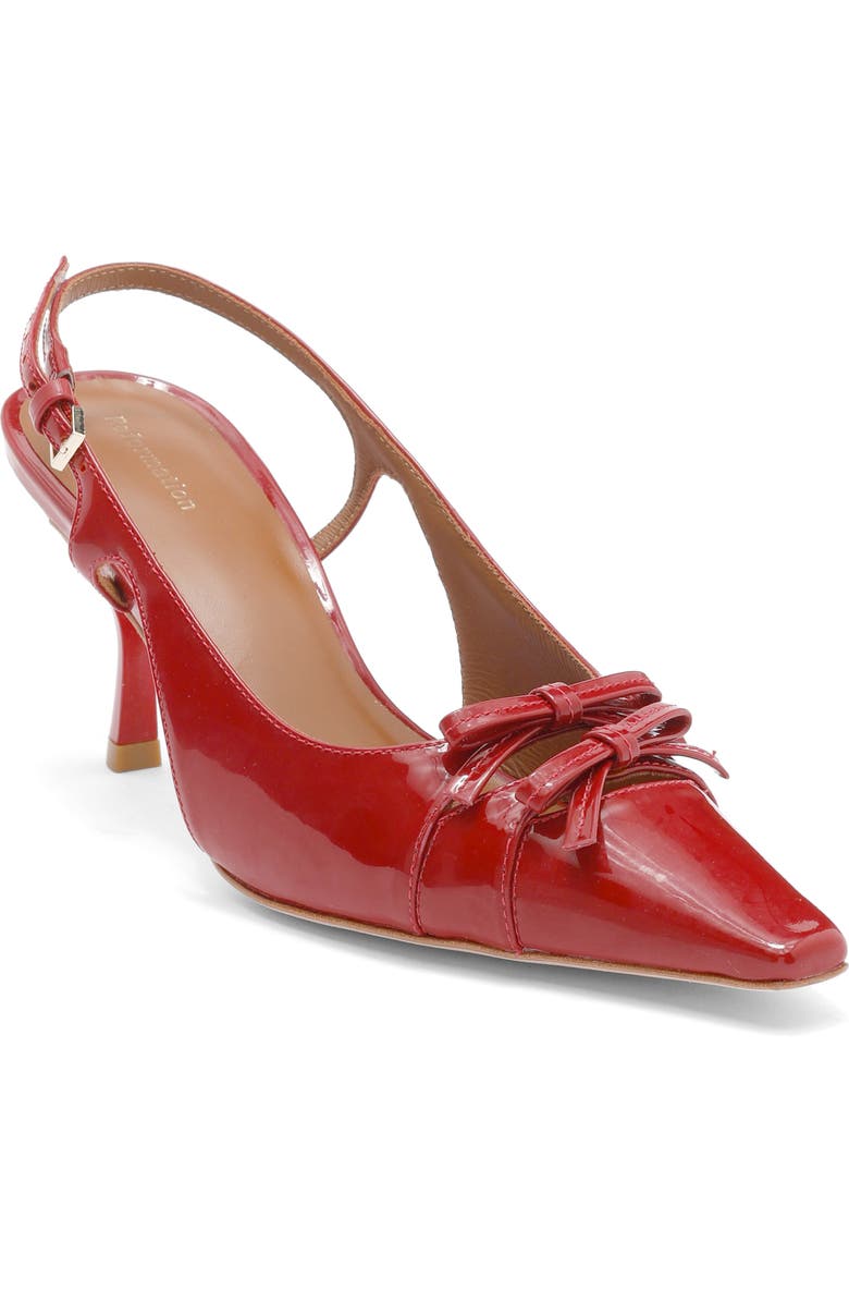 Reformation Noreen Slingback Pump, Main, color, Scarlet Patent