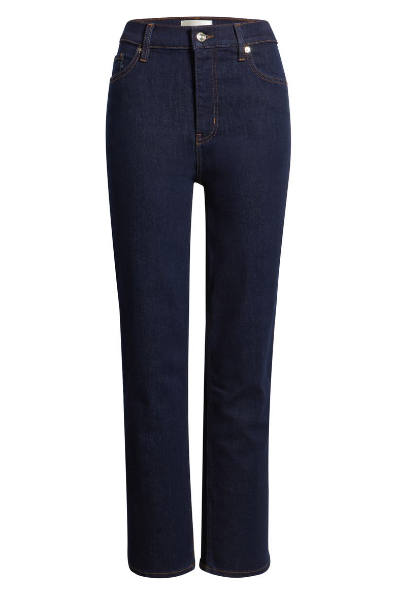 Le Sleek High Waist Ankle Straight Leg Jeans, Alternate, color, RINSE