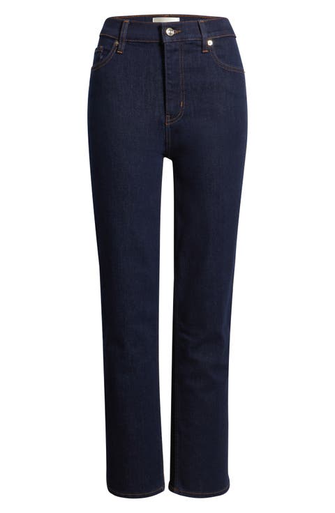 Le Sleek High Waist Ankle Straight Leg Jeans