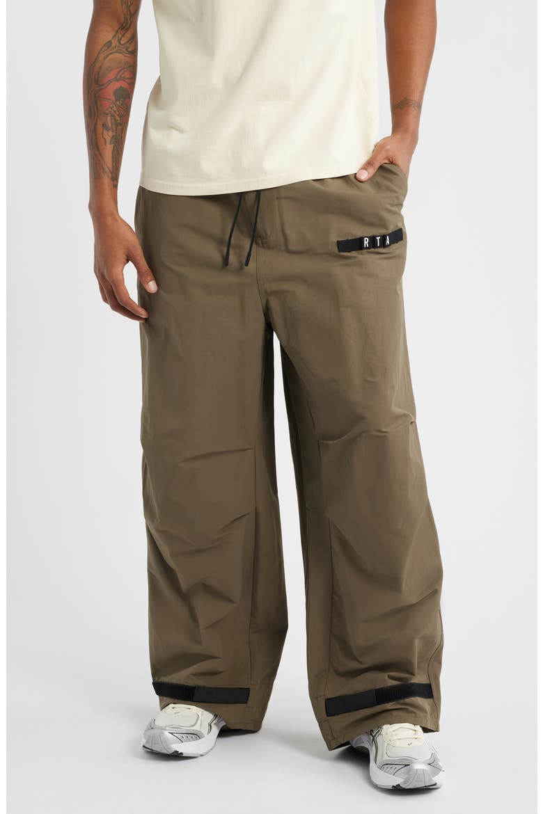 Frederic Oversize Parachute Pants, Main, color, DUSTY OLIVE