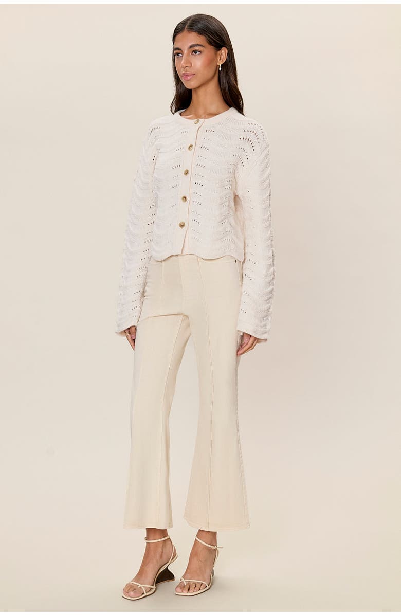 Rebecca Taylor Rem Knit Cardigan, Alternate, color, Ivory