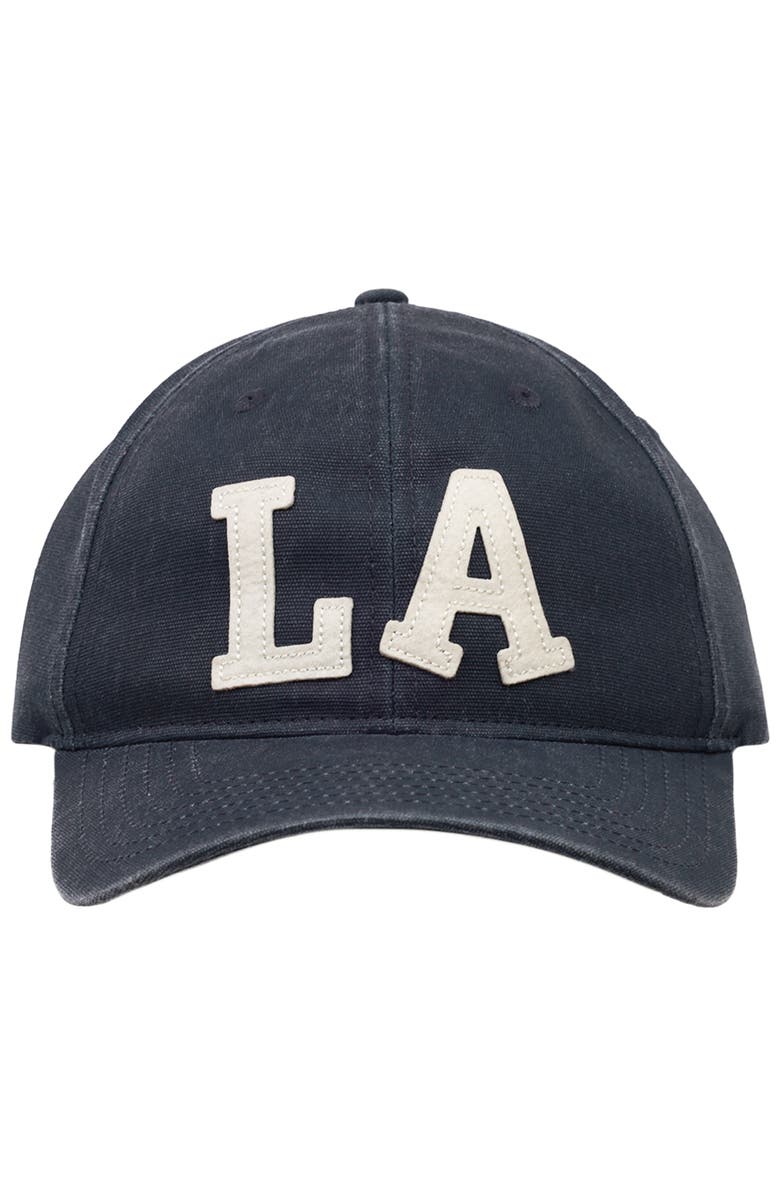 Blue Marlin LA Felt Appliqué Pigment Washed Canvas Dad Cap, Alternate, color,