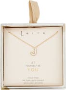 Leith Cubic Zirconia Initial Pendant Necklace
