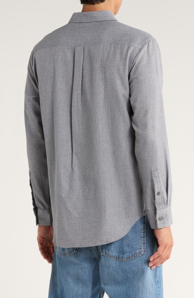 Calvin Klein Flannel Button-Up Shirt, Alternate, color, Grey Heather