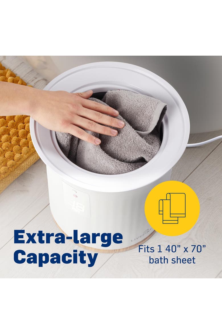 Small Bucket Style Towel Warmer, Alternate, color, White