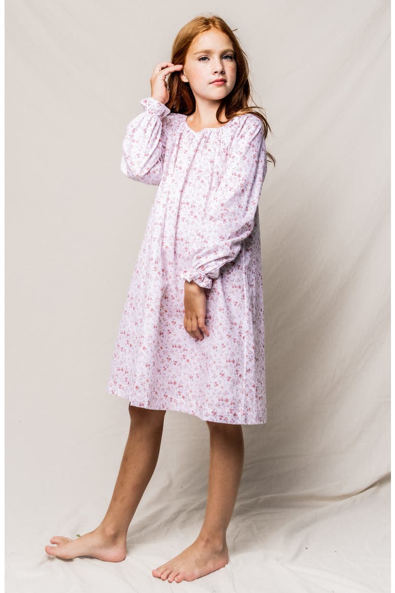 Dorset Floral Delphine Nightgown, Alternate, color, WHITE