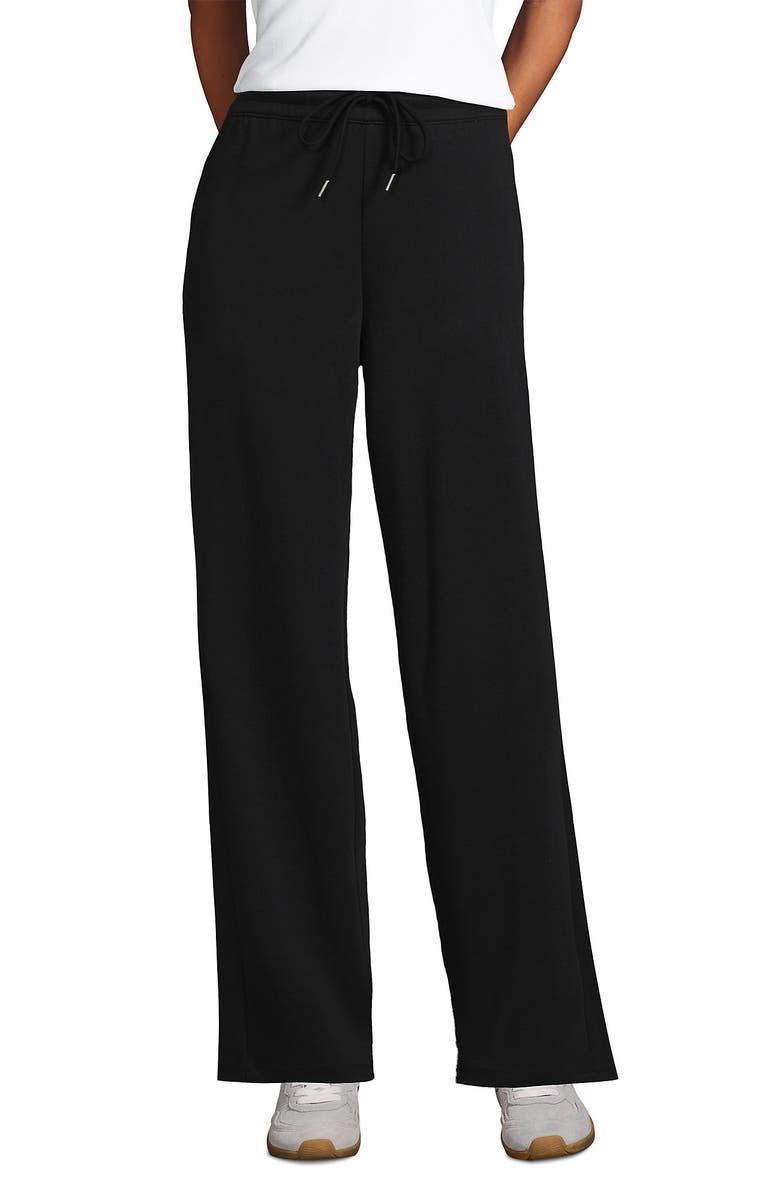 Lands' End Sport Knit High Rise Pull On Relaxed Straight Leg Pants, Alternate, color, 