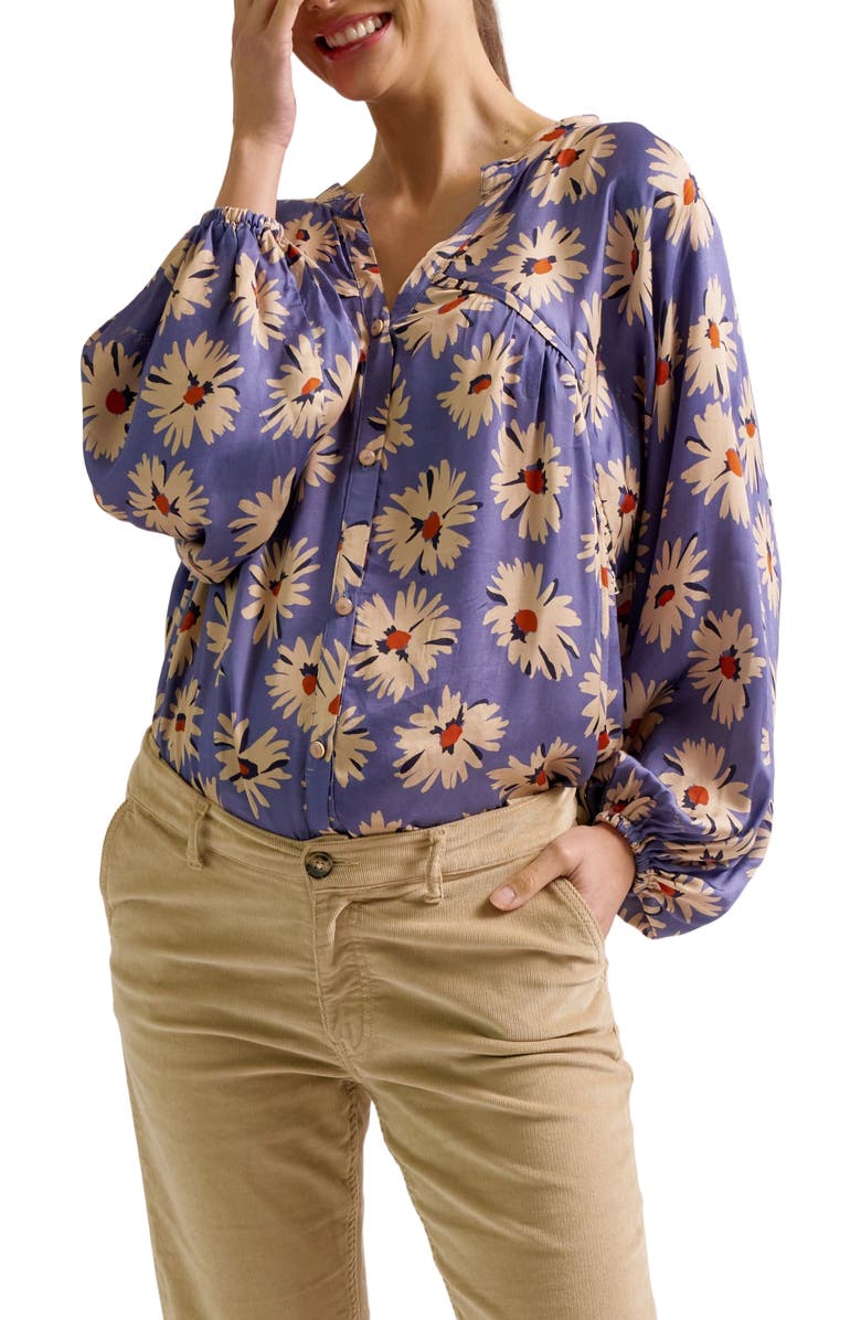 Cache Coeur Madeleine Maternity & Nursing Blouse, Main, color, Cornflower Blue