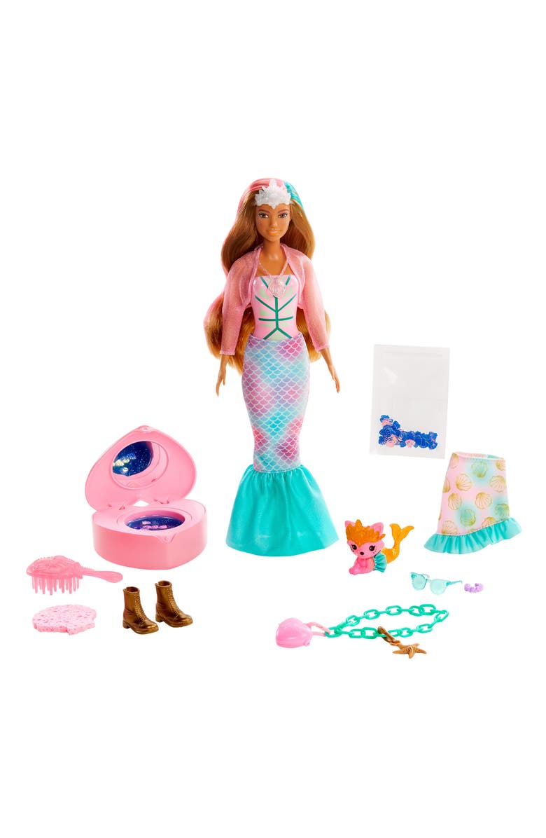 Mattel Barbie<sup>®</sup> Color Reveal Mermaid Doll Set with 25 Surprises, Alternate, color, 