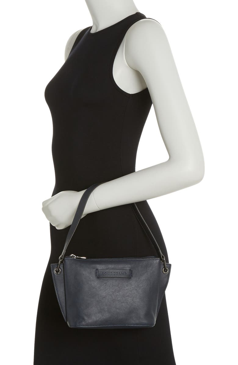 Longchamp 3D Seam Leather Shoulder Bag, Alternate, color,