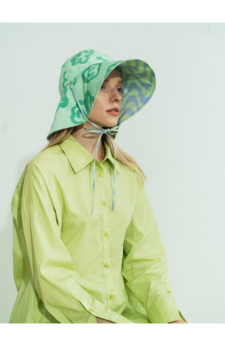 Lost Pattern "Day Dream" Reversible Sun Hat, Alternate, color, Green