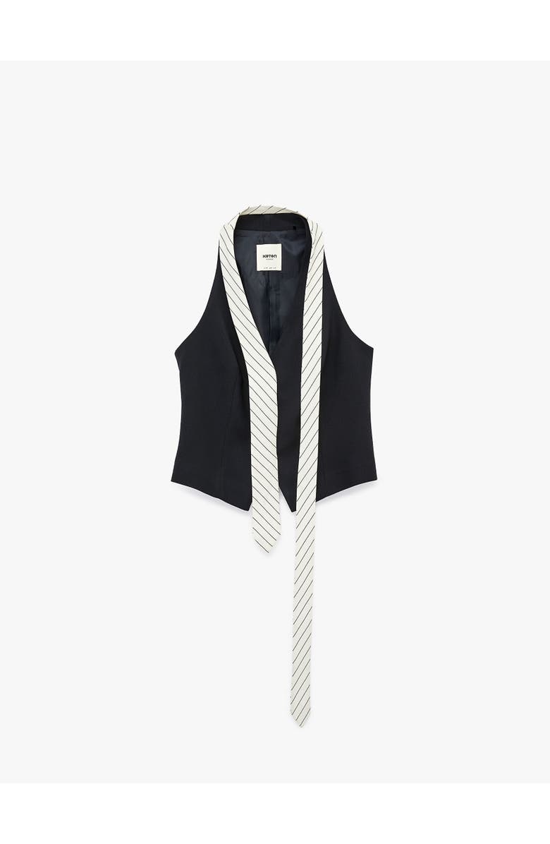 ZDNU 81041892 Slim Fit Sleeveless Structured Vest, Alternate, color, Navy