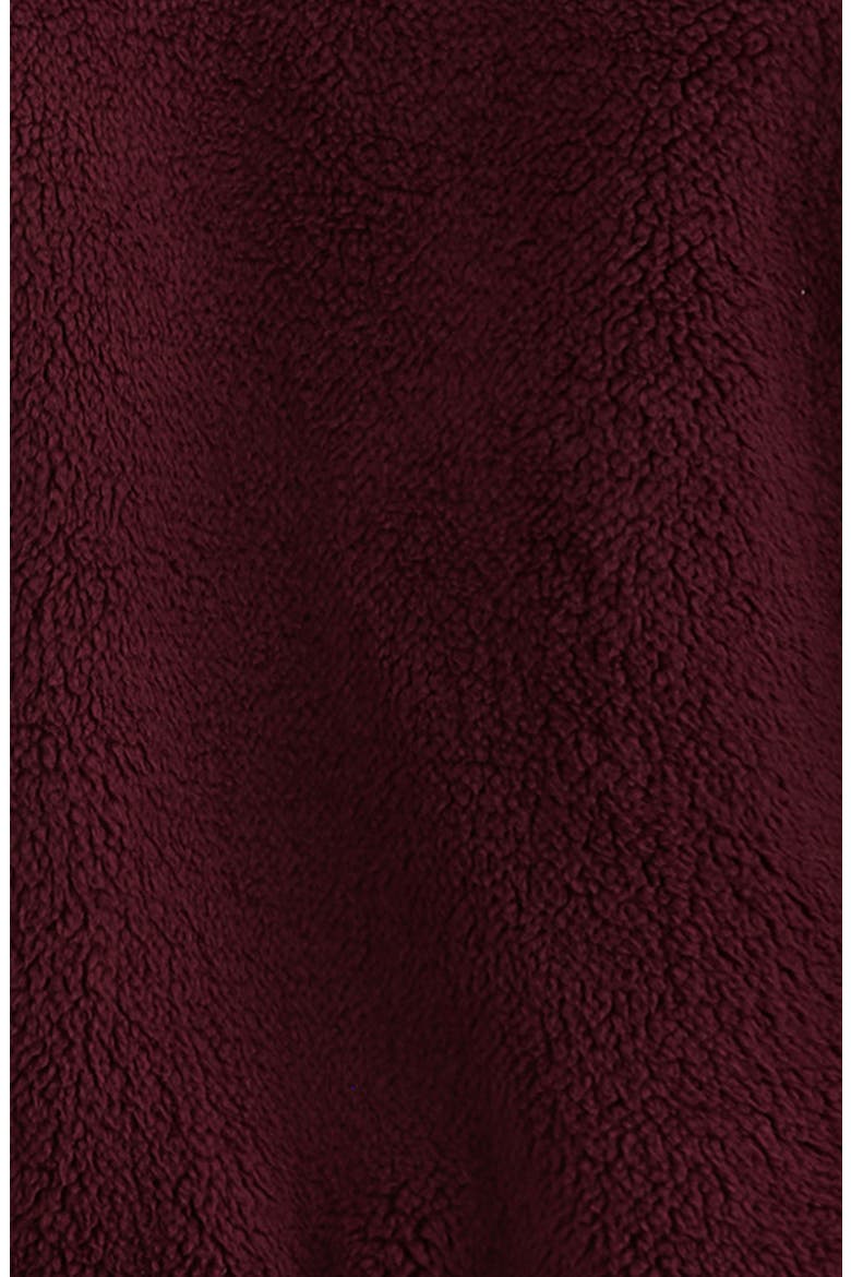Kids' Fluffy Fleece Jacket, Alternate, color, BURGUNDY STEM