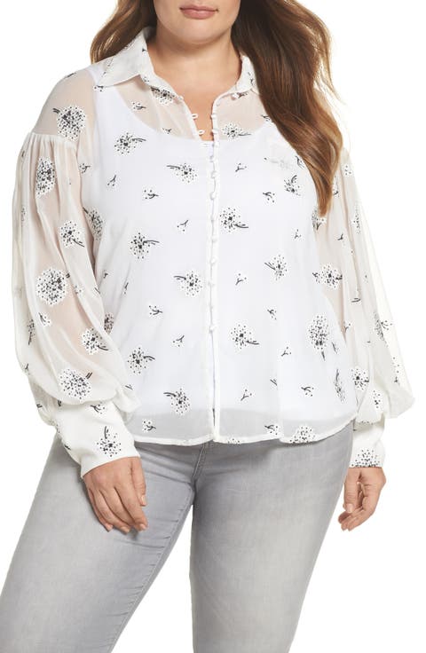 The Dandelion Conversational Embroidered Blouse (Regular & Plus Size)