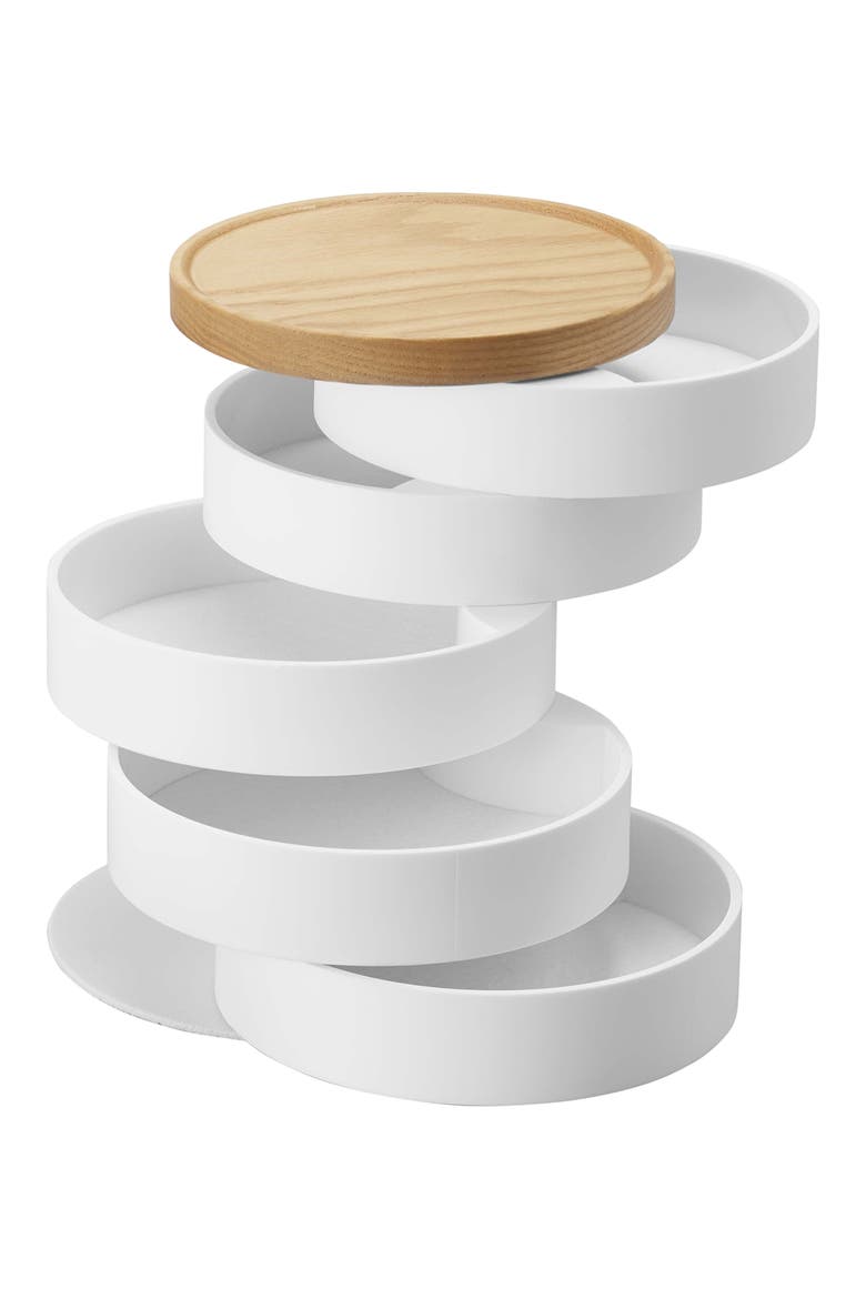 Stacked Jewelry Organizer, Main, color, WHITE