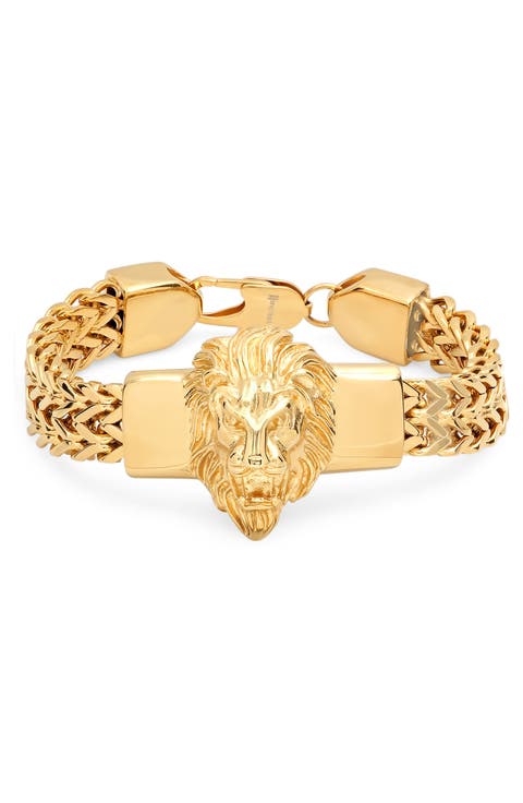 Lion Head Motif Chain Bracelet