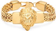 HMY JEWELRY Lion Head Motif Chain Bracelet