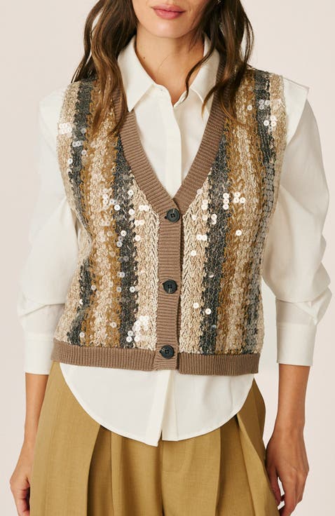 Sequin Knit Vest