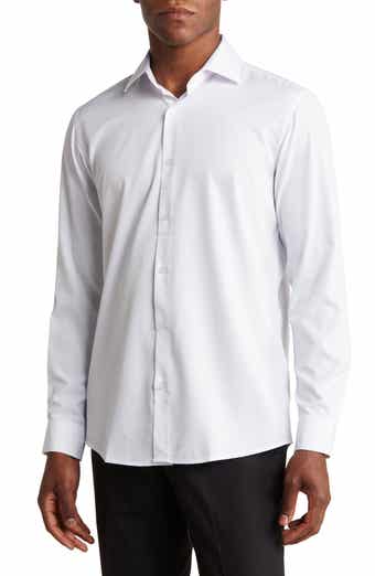 TOM BAINE Slim Fit Solid Wrinkle Resistant Performance Stretch Button-Up Shirt