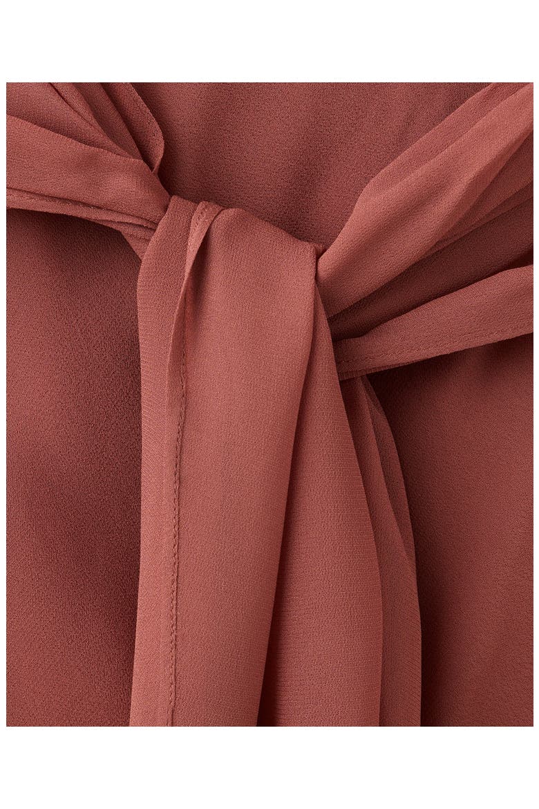 Drape Tie Waist Sleeveless Maxi Dress, Alternate, color, BURGUNDY