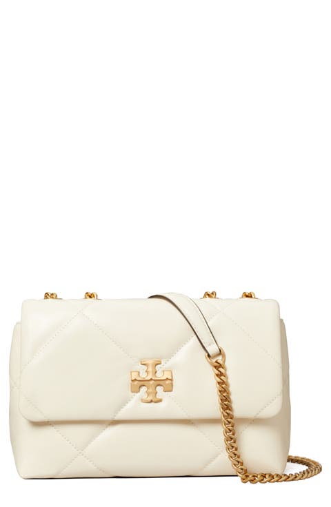 Small Kira Diamond Quilted Convertible Leather Shoulder Bag