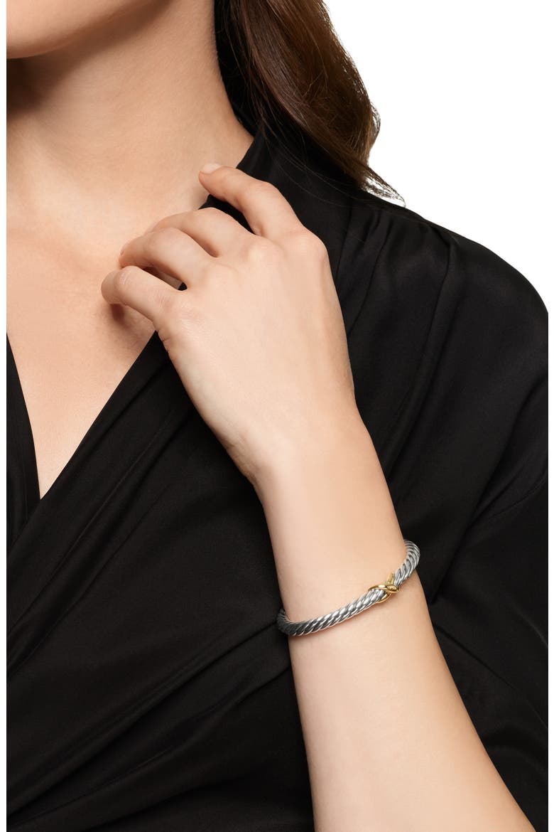 Cablespira® Flex X Bracelet, 6mm, Alternate, color, SILVER