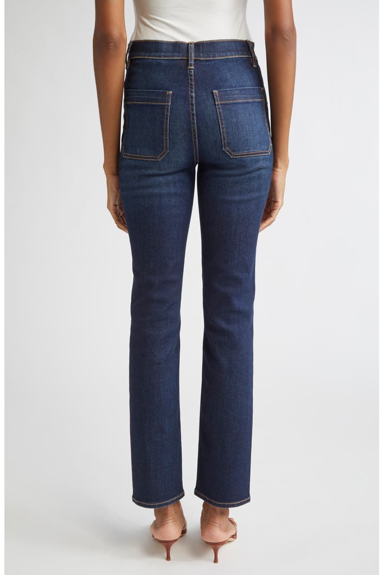Emmy Patch Pocket Jeans, Alternate, color, DARK RINSE
