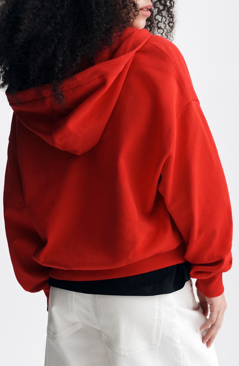 Brooklyn Industries Half Zip Graphic Hoodie, Alternate, color, Goji Berry