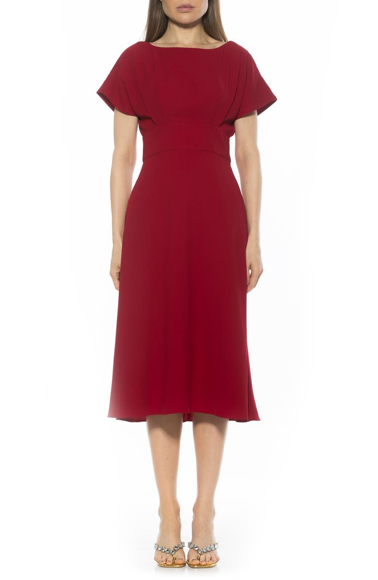 Alexia Admor Lottie Dolman Sleeve Dress, Main, color, Cranberry