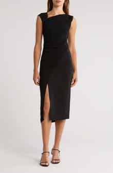 Reiss Miller Asymmetric Midi Dress
