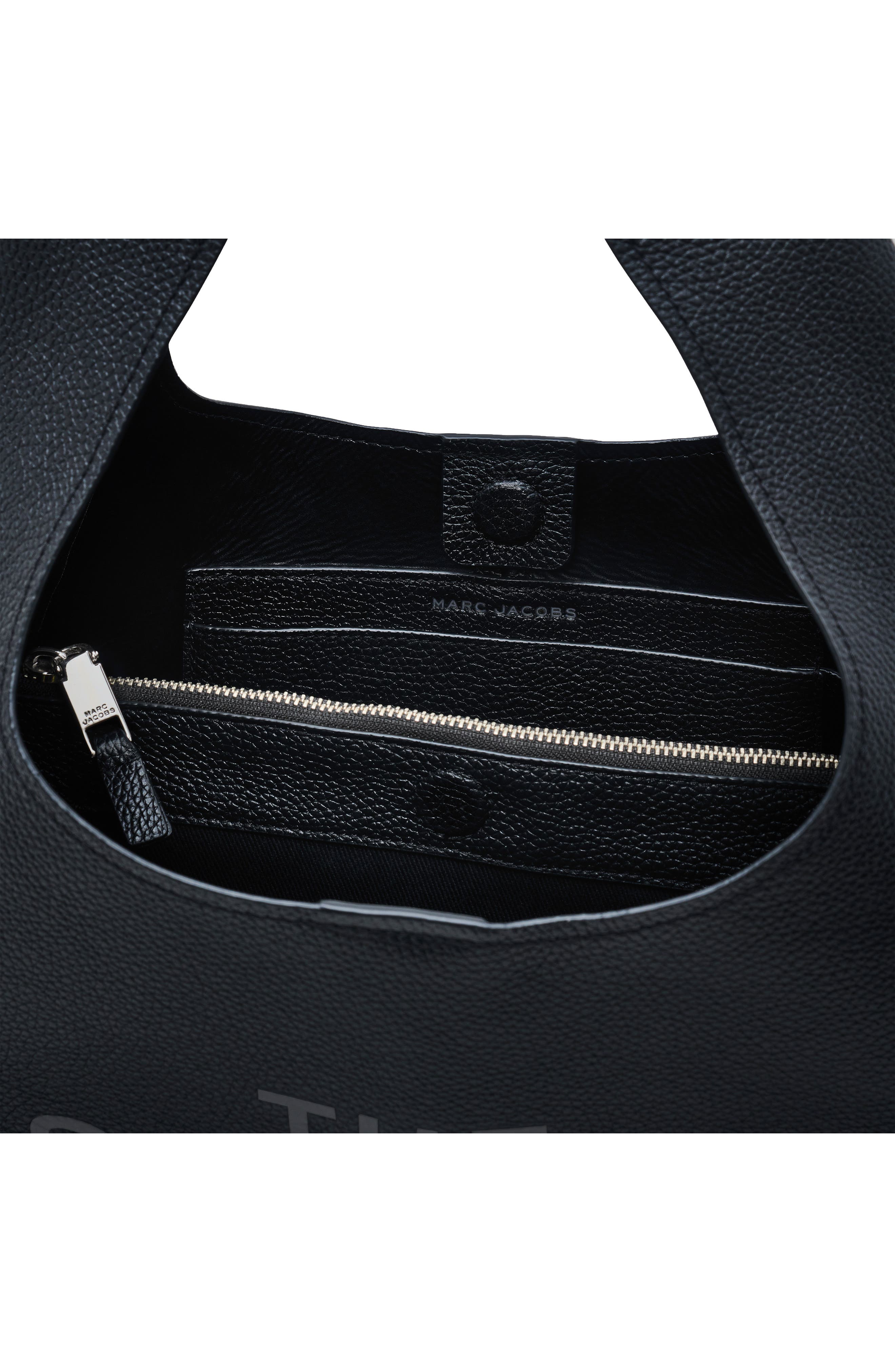 Marc Jacobs The Leather Sack Bag, Alternate, color, Black