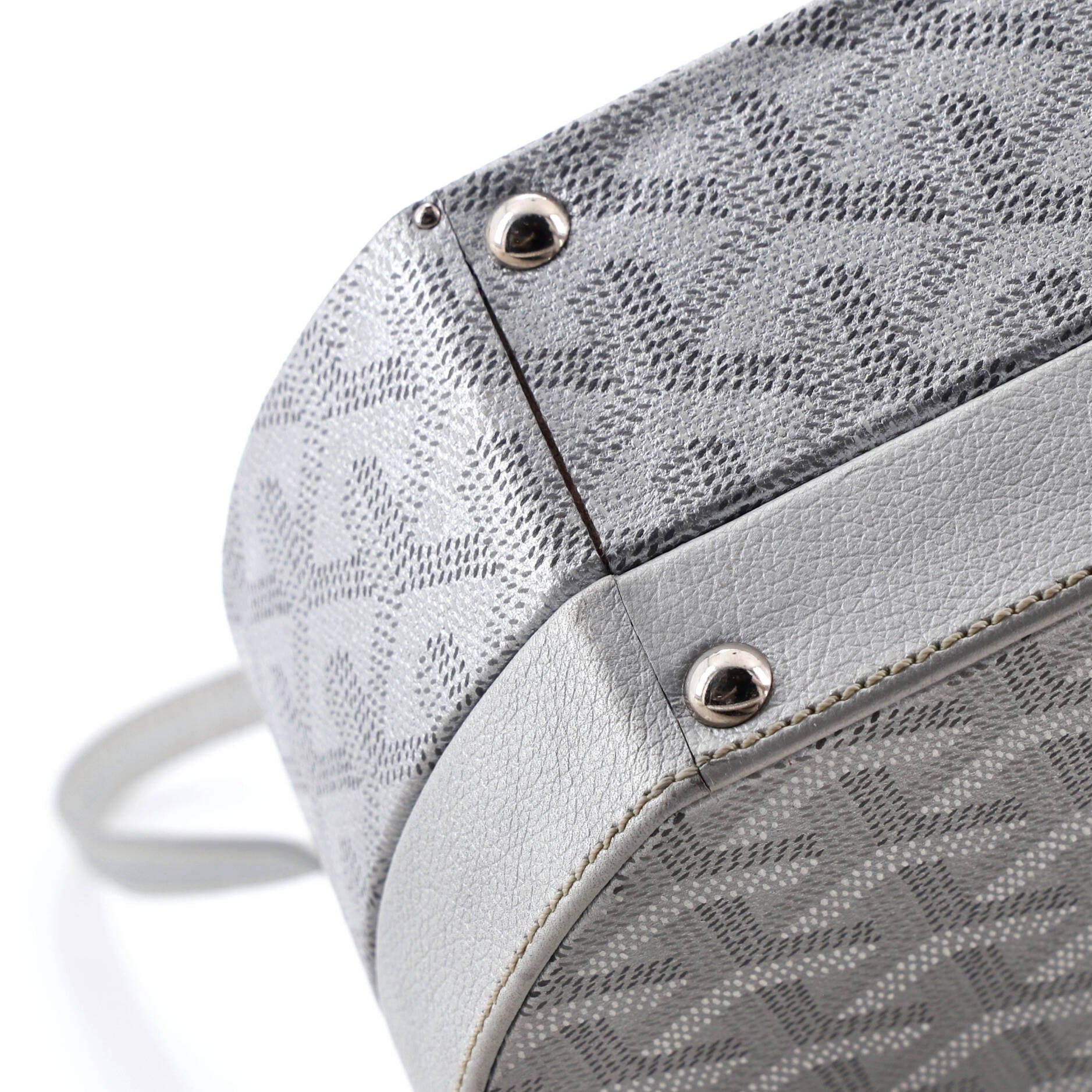 Pre-Owned Goyard Alto Hatbox Bag Coated Canvas, Alternate, color, Silver