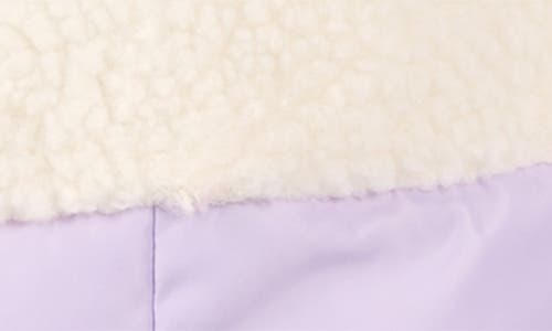 Miles The Label Kids' Mixed Media Puffer Jacket In Purple