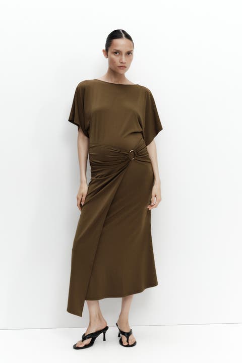 Mama Wrap-detail Dress