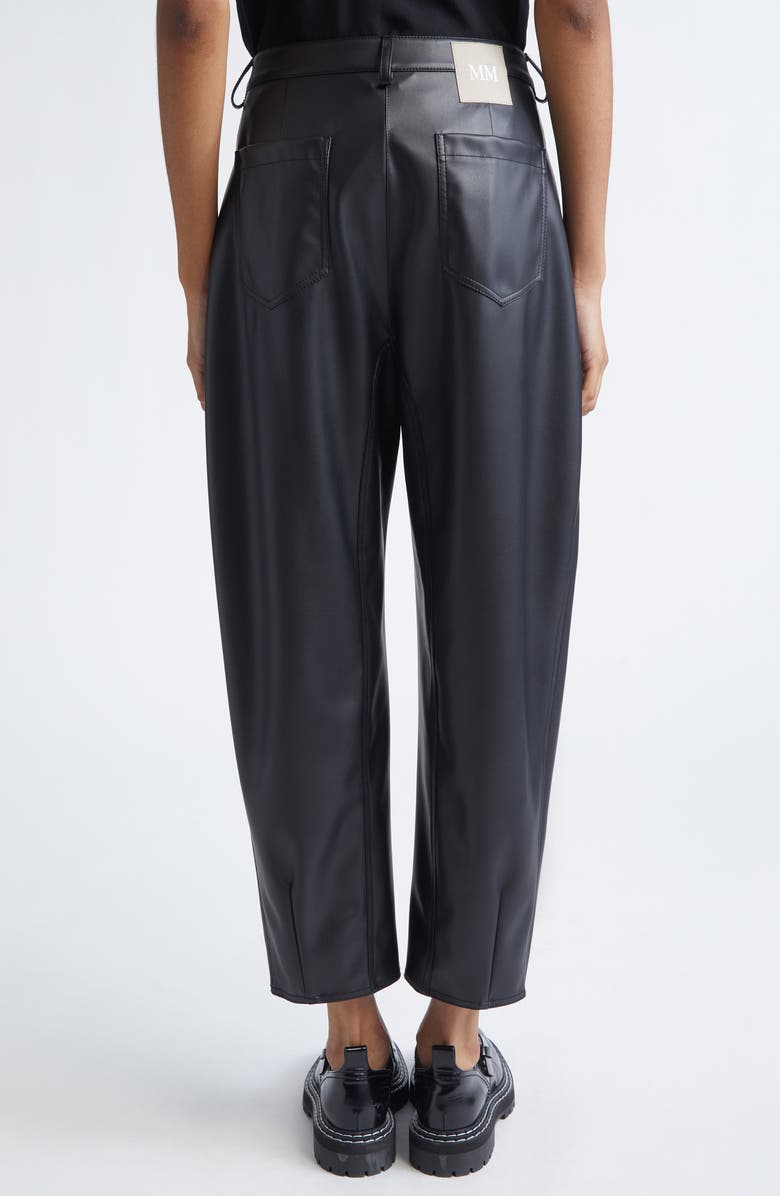 MM by Max Mara Anselmo Faux Leather Pants, Alternate, color, Black