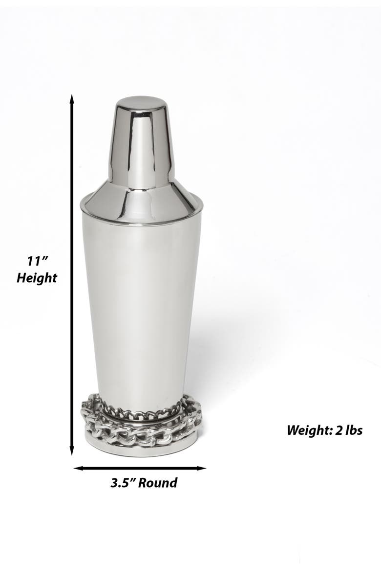 ROSELLI TRADING COMPANY Links Cocktail Shaker, Alternate, color, Silver
