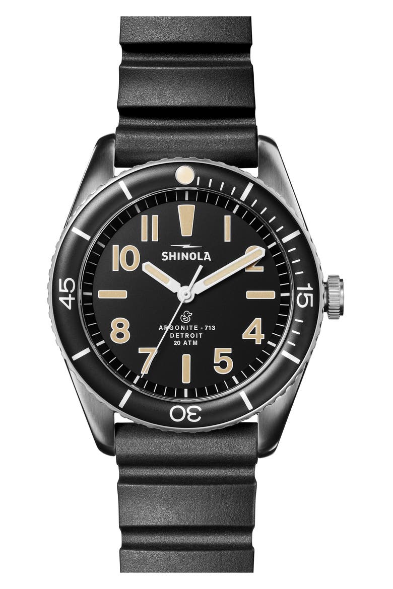 Duck Bracelet Watch Gift Set, 42mm, Alternate, color, SILVER/ BLACK/ SILVER